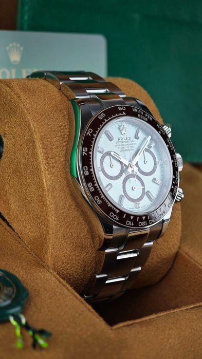 Rolex Daytona 126506 Platinum Ice Blue Diamond Baguette Dial часовник