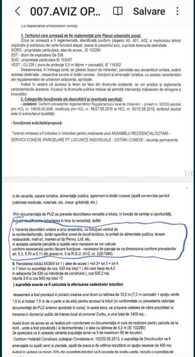 Proprietar loturi intravilan intre lac Corbu si DJ Constanta si rate.
