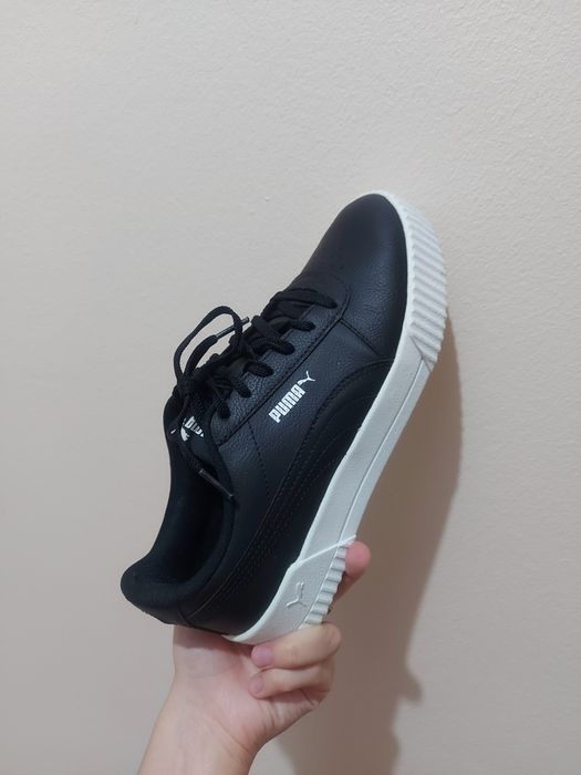 Adidasi Puma Carina L, negri, mărimea 39, din piele naturală