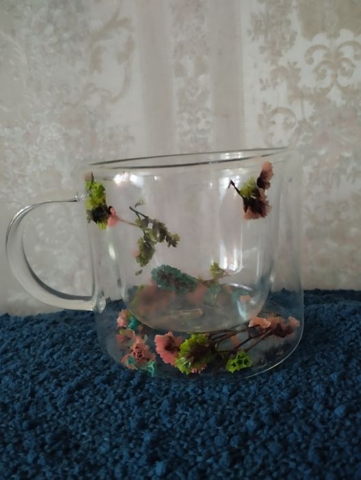 Чашка с цветами . 4 штуки