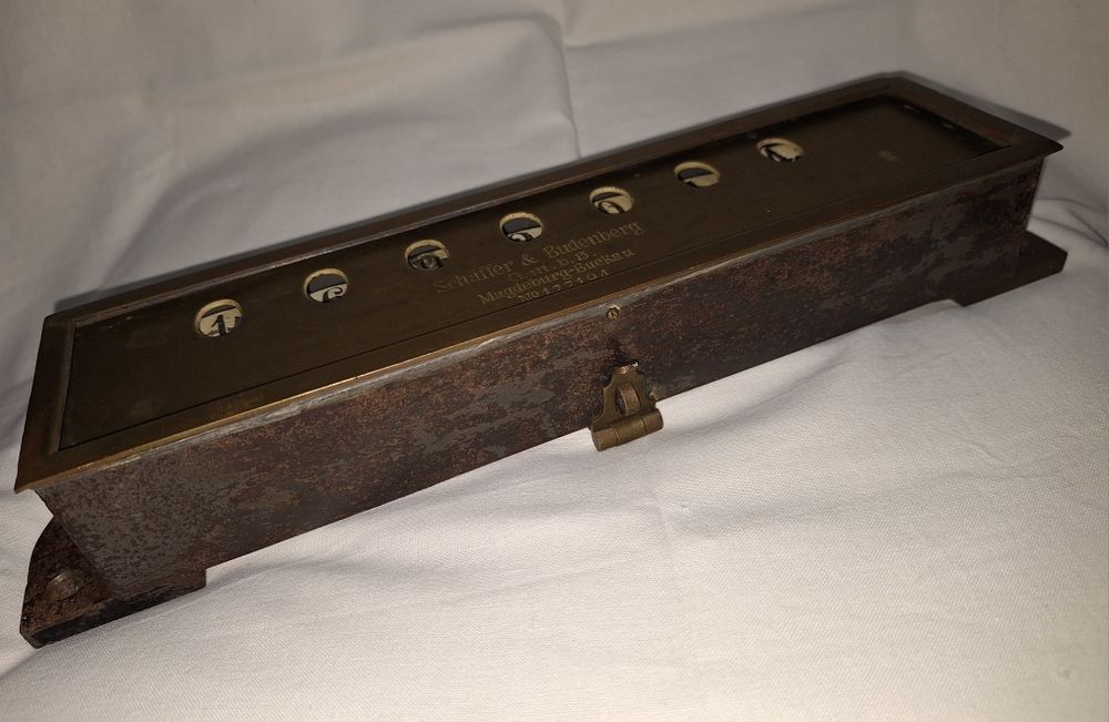 Стар немски уред,брояч за парна машина--Schaffer&Budenberg