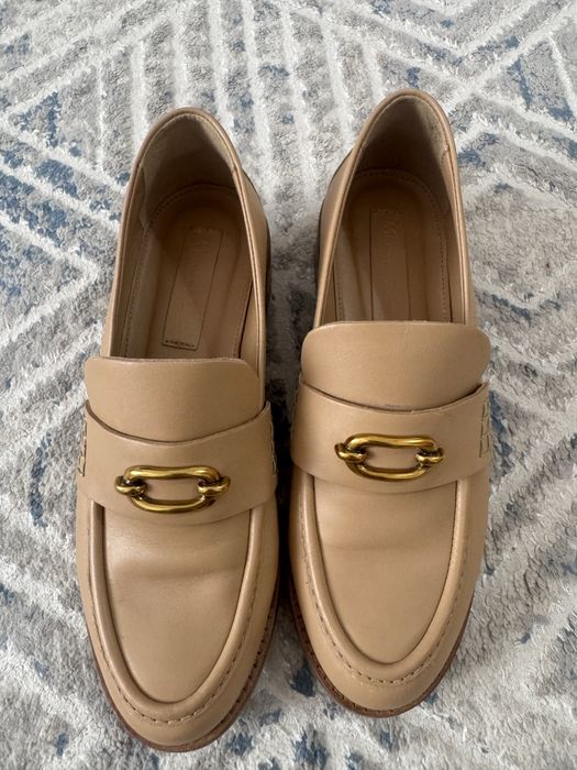 Лоферы кожаные Massimo Dutti