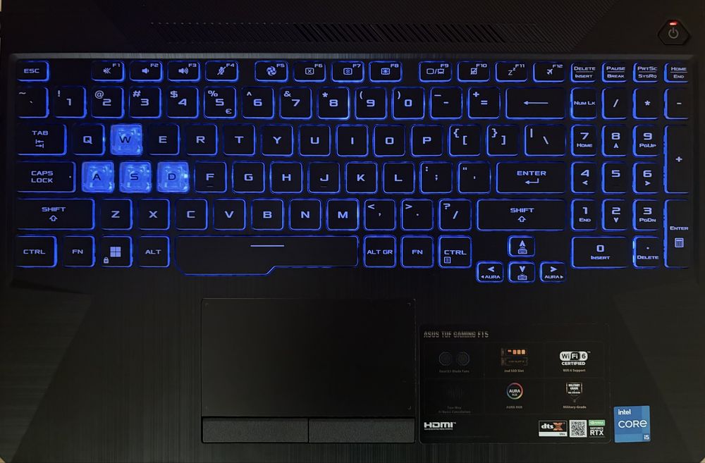 ASUS TUF F15 i5-11400H, RTX 3050 4gb vram, 8GB RAM