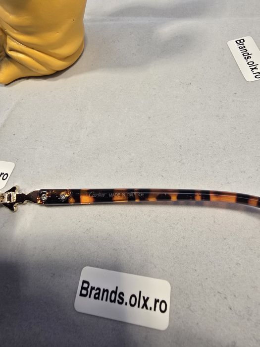 Promotie - Ochelari de soare Cartier Round Brown Leopard Frame,  made in Italy