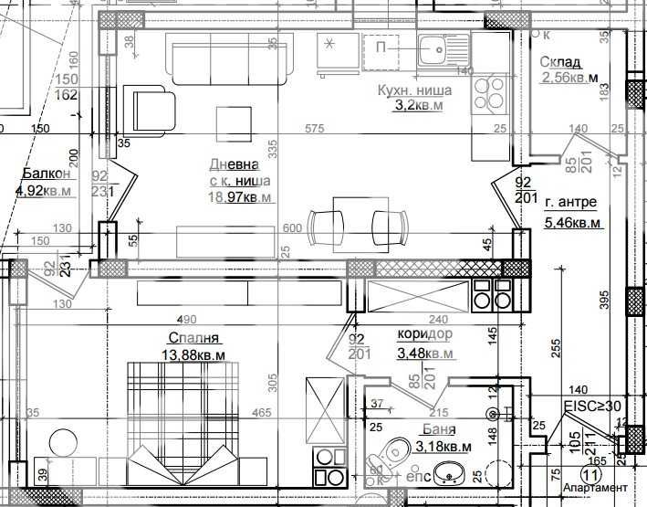 Двустаен апартамент Хисаря 612-19766