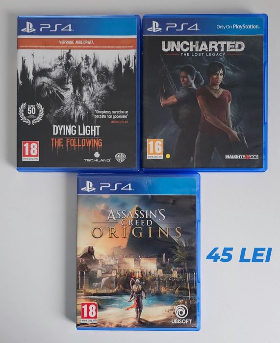 Lot 14 jocuri PS4 originale + jocuri PS VR