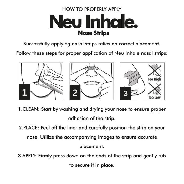 Лепенки за нос Neu Inhale Черни 30бр., Дишай Свободно, Без Хъркане!