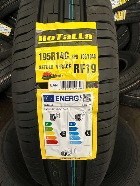 Нови летни бусови гуми ROTALLA SETULA V-RACE 195R14C 106/104S НОВ DOT