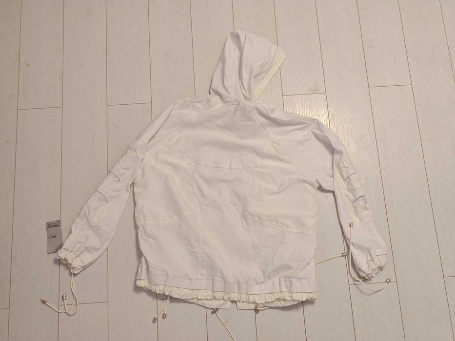 Geacă vânt albă Techwear / Windbreaker Y2K Gorpcore Oversize