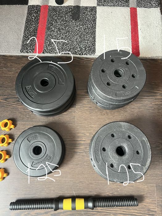 Gantere de sport (galben)