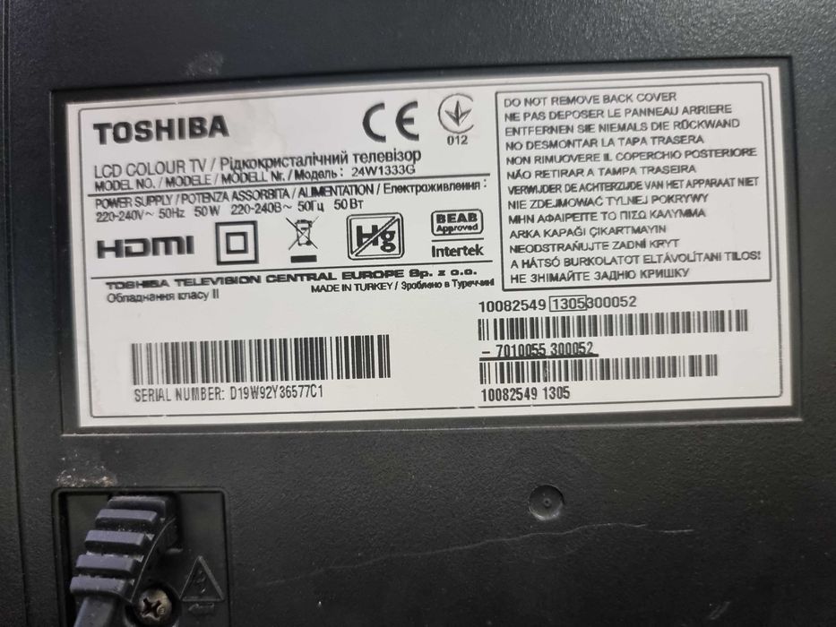 Телевизор LED Toshiba, 24"