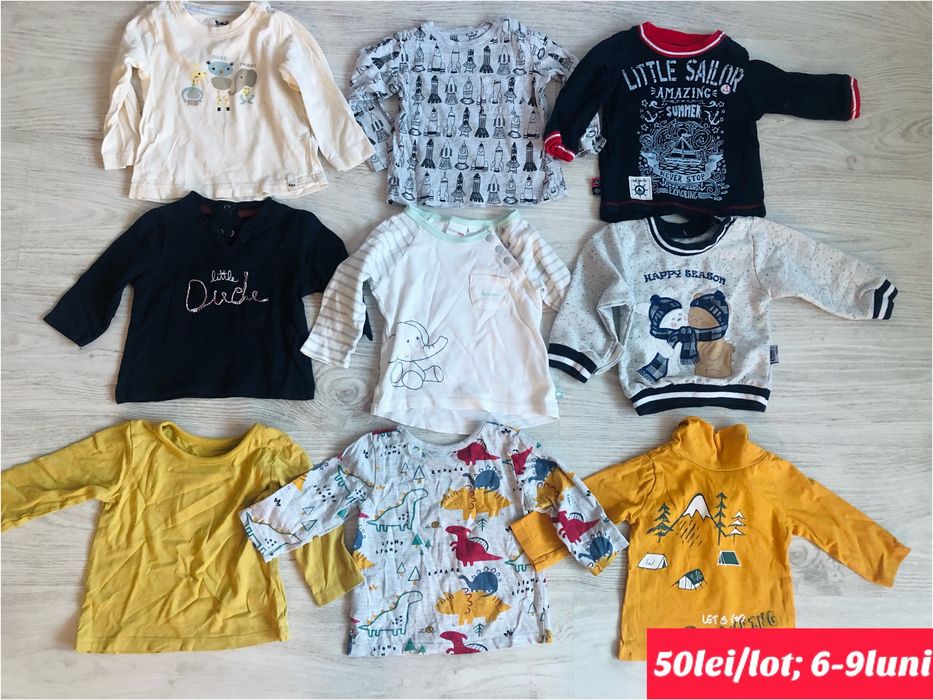 Vand haine bebelus diverse (salopete, body, pantaloni, bluze etc)