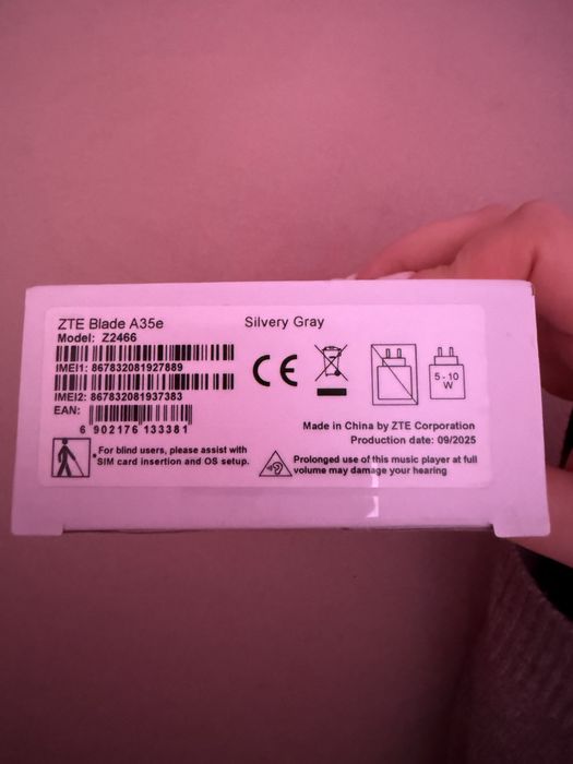 Blade A35e, 6 GB RAM ( 2+4), 64 GB ROM, Silvery Gray