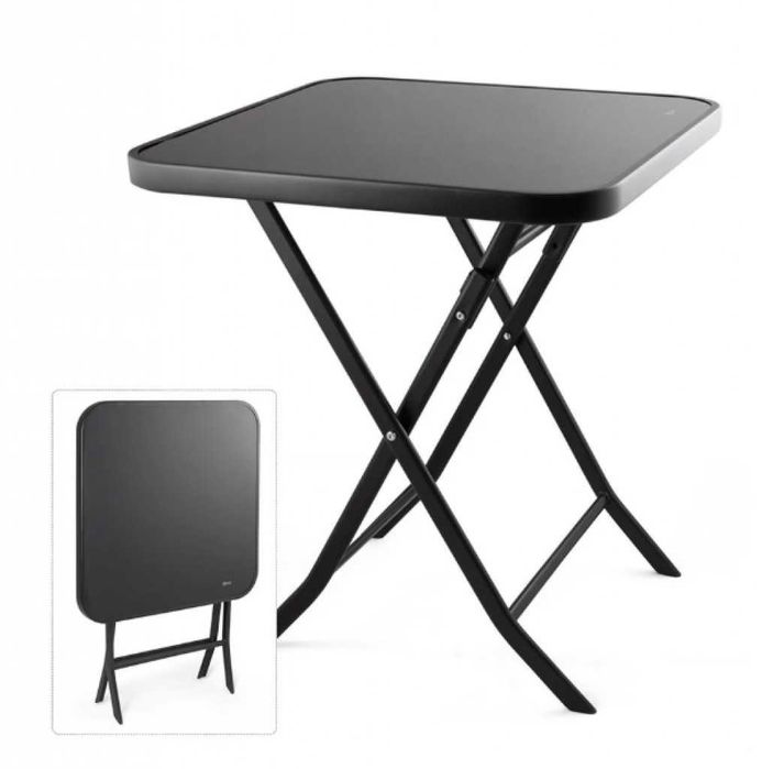 Сгъваема маса Muhler, със стъклен плот