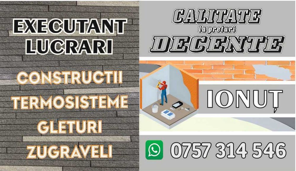Meseriași Executant lucrai în Construcții