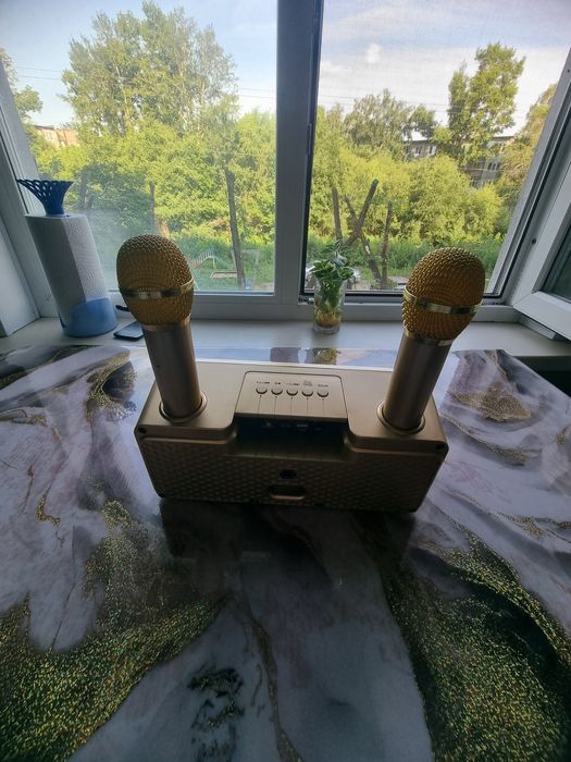 Продам  колонку с микрафонами новое