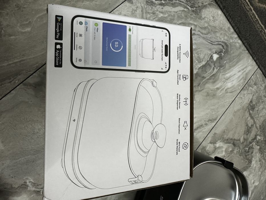 Fantana de apa smart SHAW® PRO V3 cu baterie si senzor, aplicatie mobila, sterilizare UV