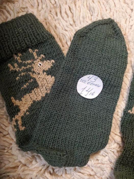 Ръчно плетени мъжки  чорапи размер 43