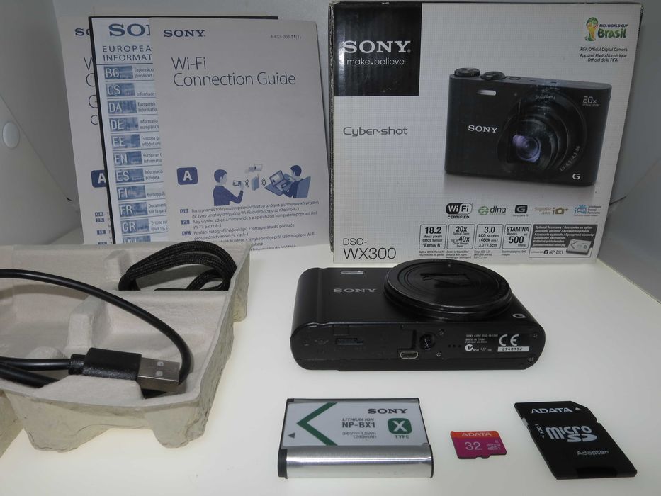 Sony Cyber-Shot DSC-WX300 фотоапарат 20x Оптичен Зум, Full HD камера