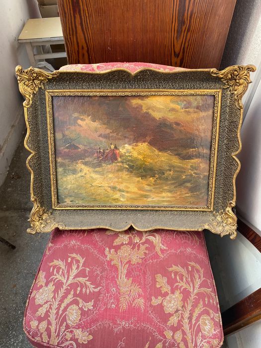 Tablou mic ulei pe lemn