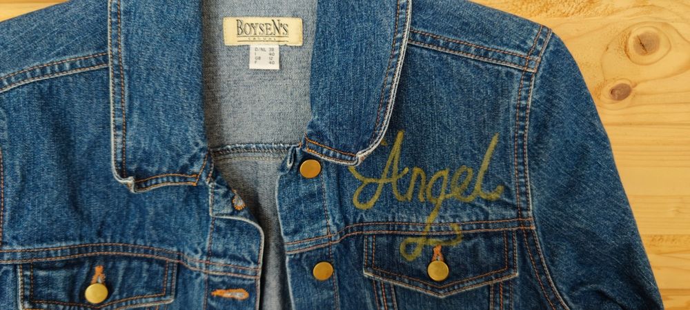 Geacă blugi pictată manual