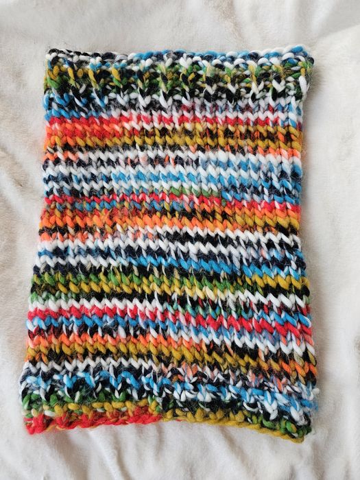 Fular circular/guler tricotat manual