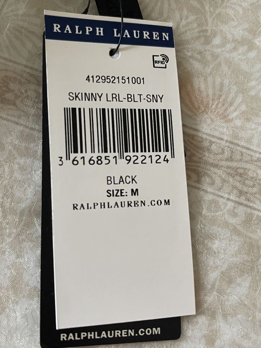 Черен кожен колан RALPH LAUREN