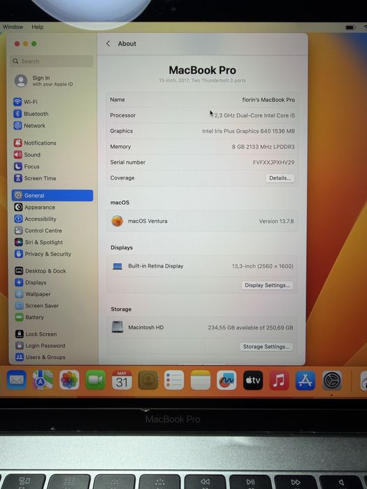 MacBook Pro A1708 2017