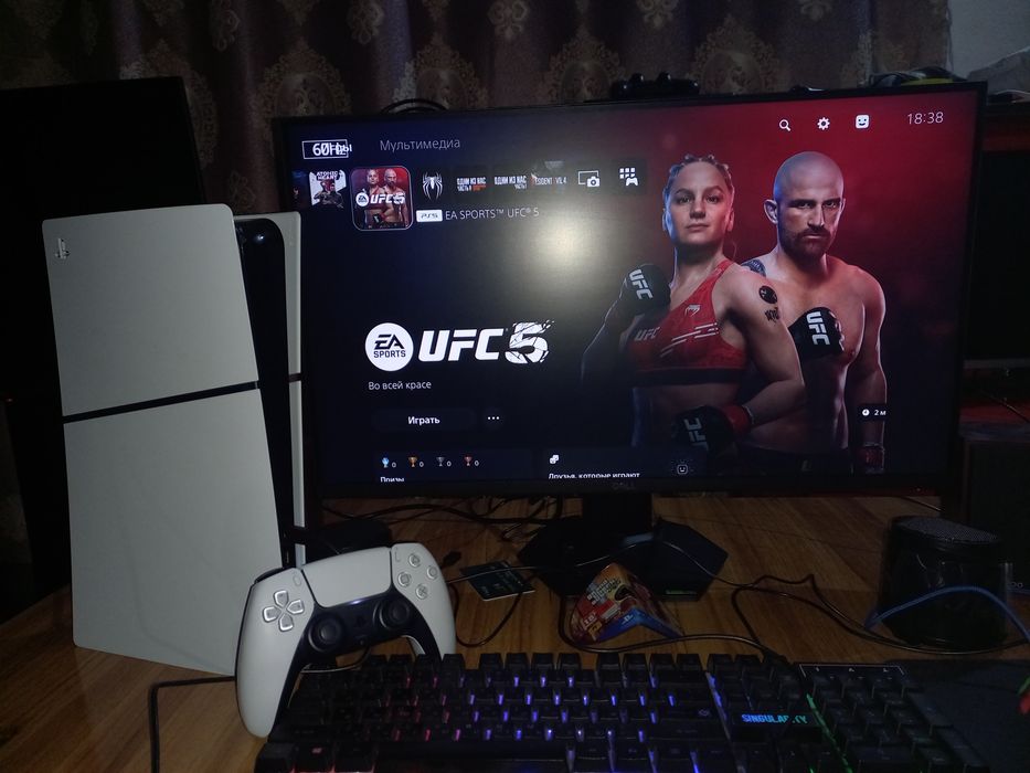 PS5 slim ideal original djoystik bor o'yinlar yozilgan karobka dakumen