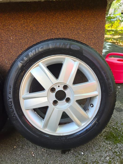 Set 4 jante aliaj + anvelope Michelin Energy Saver