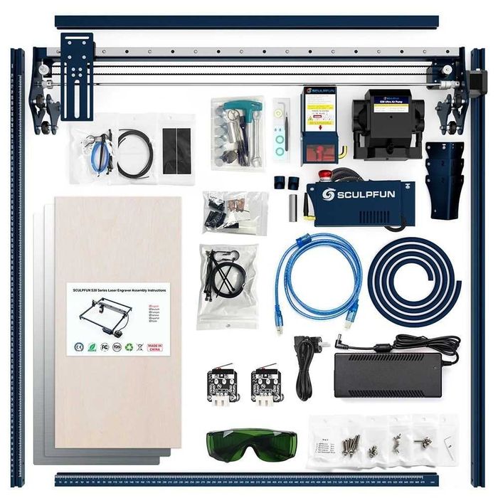 SCULPFUN S30 Ultra 600/600mm 11W 33W 2600лв. лазер лазерно гравиране