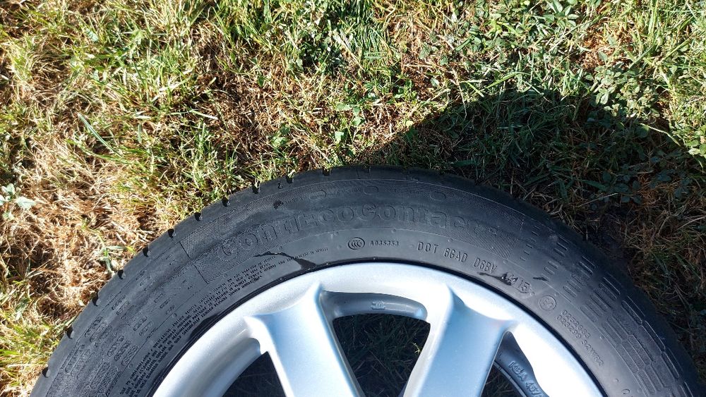 Roti cu Jante Aliaj 4x100 R15, anvelope 185x65 Continental