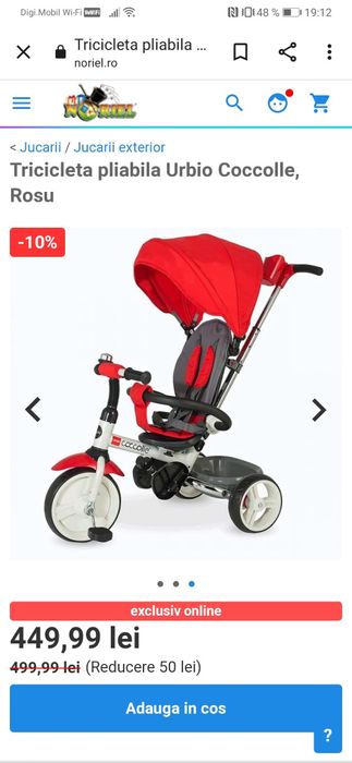 Tricicleta multifunctionala Coccolle URBIO