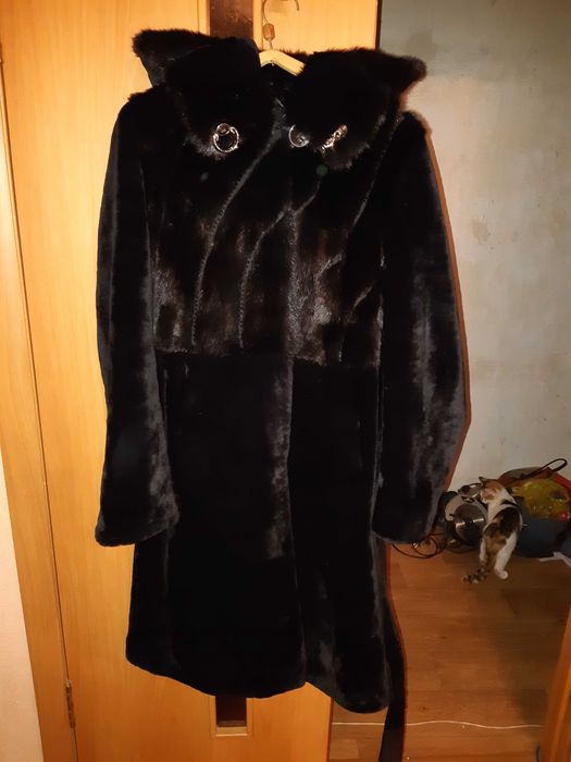 Шуба мутон и норка