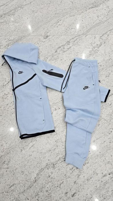 Trening Nike Tech Fleece Light Blue - Set Complet - Bumbac