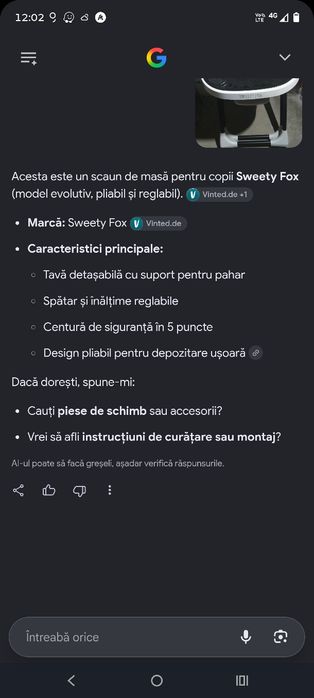 Scaun de masa copii