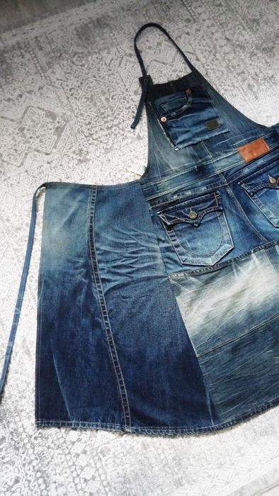 Фартук джинсовый профессиональный