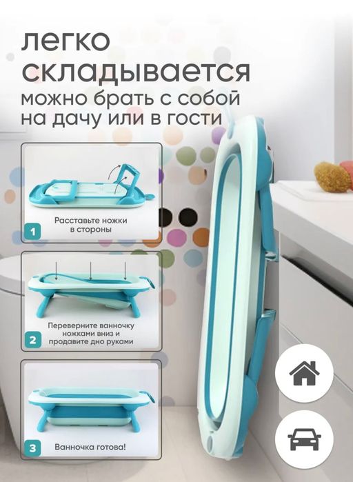 Детская ванна. Складная..