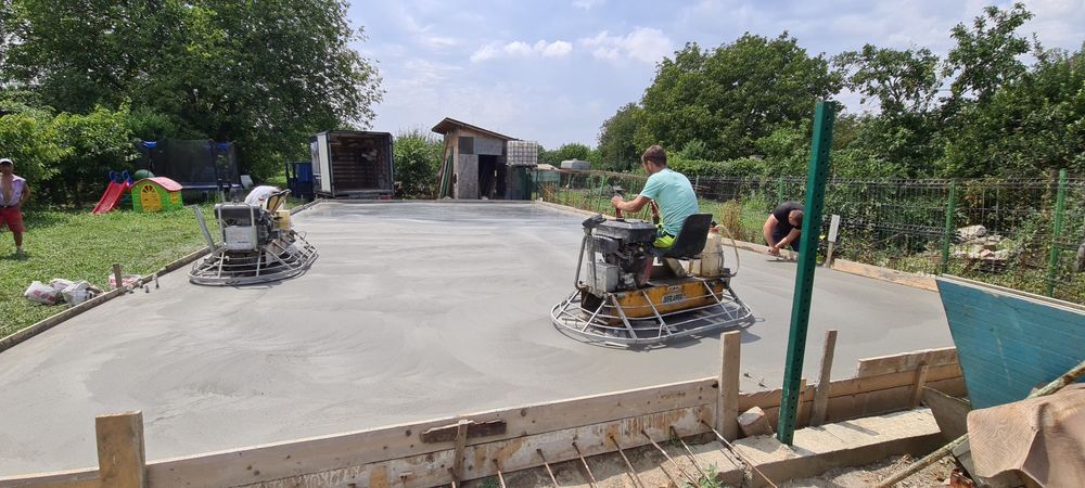 Șapă / turnare beton finisat / Elicopterizat cu cuart, Periat.