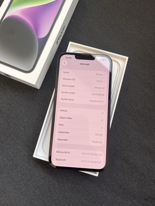 iPhone 14 Midnight 128GB Neverlocked