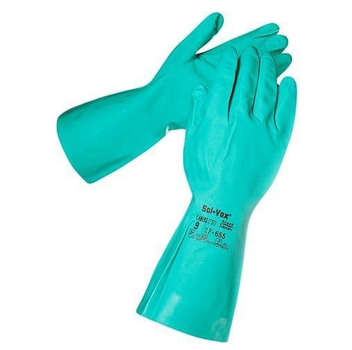 Перчатки химически стойкие Ansell AlphaTec Solvex 37-675