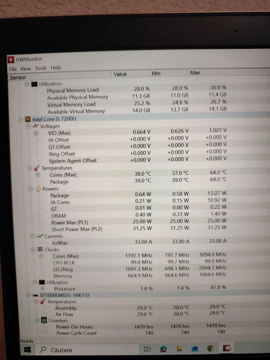Lenovo Ideapad 520s -ultraportabil- Ssd+Hdd , 16gb Ram