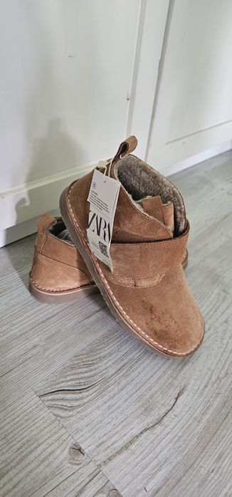 Zara кожа 34рр новая обувь ботинки