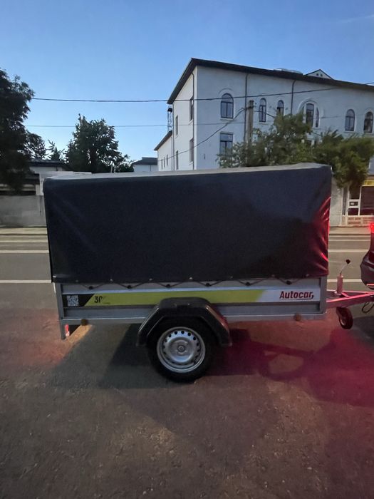 Vand remorca basculabila 750kg inmatriculta numere negre