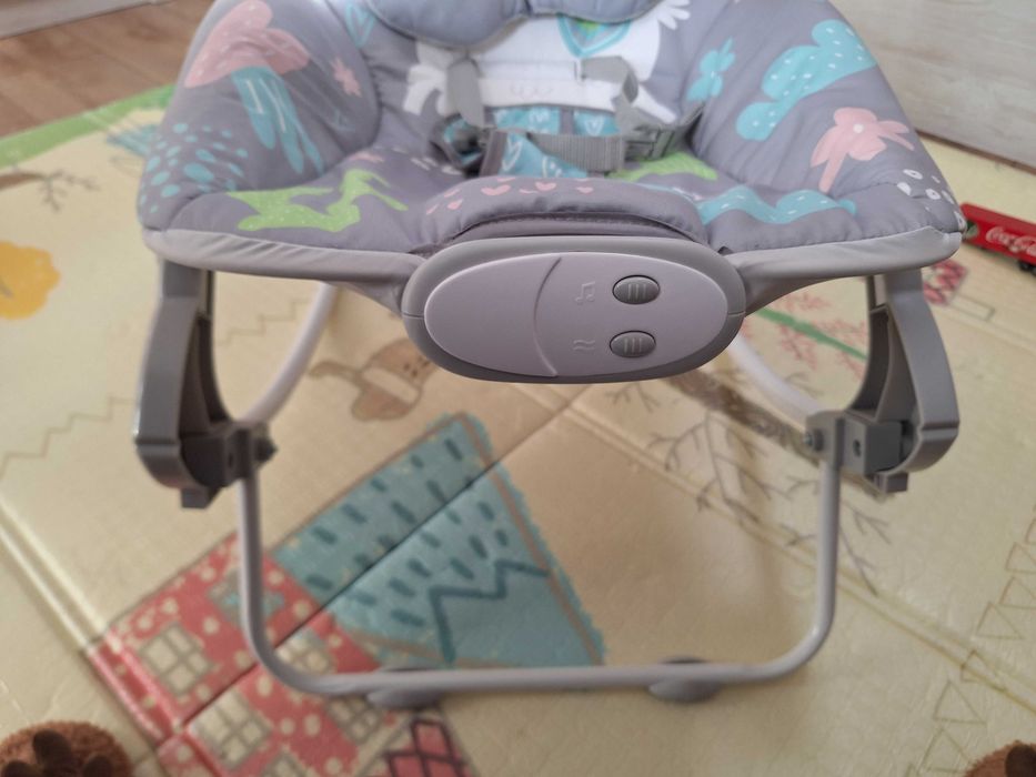 Шезлонг бебе Moni Llama сив