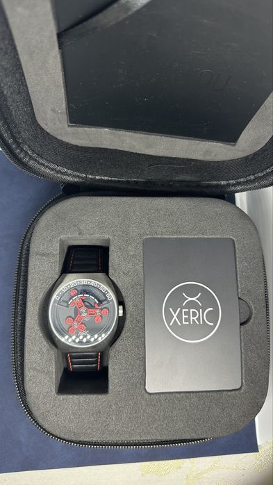 Мъжки часовник Xeric Scrambler Silver Black Red Wandering hour