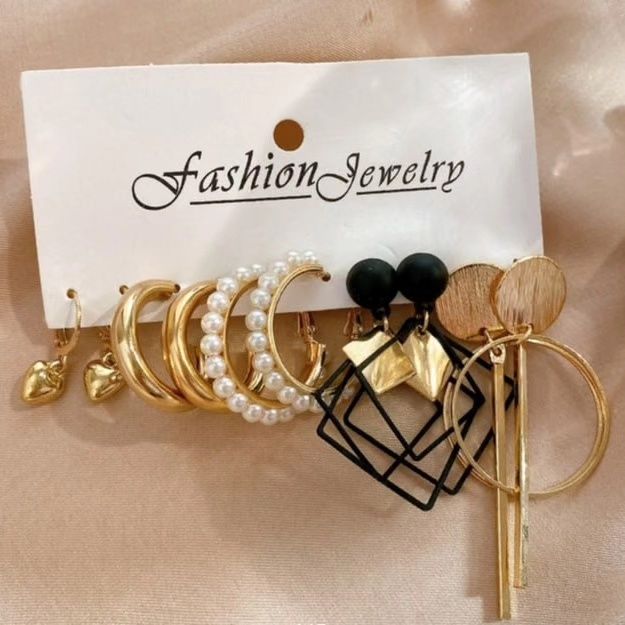 Серьги , комплект, новые