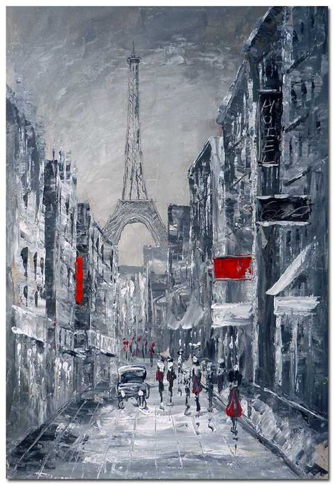 картина с маслени бои Айфеловата кула - промо цена 99 лева!