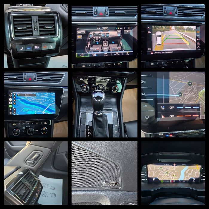 Skoda Superb Style 07/2021 DSG 2.0TDI  Virtual Cockpit Panorama Faruri Crystal Lighting Webasto Ventilație Camera Carlig Piele Ambientale Tabletă Eur6