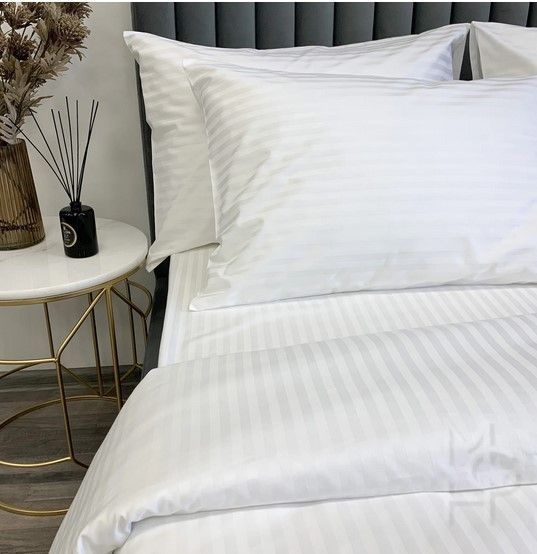 Постель полуторка страйп сатин